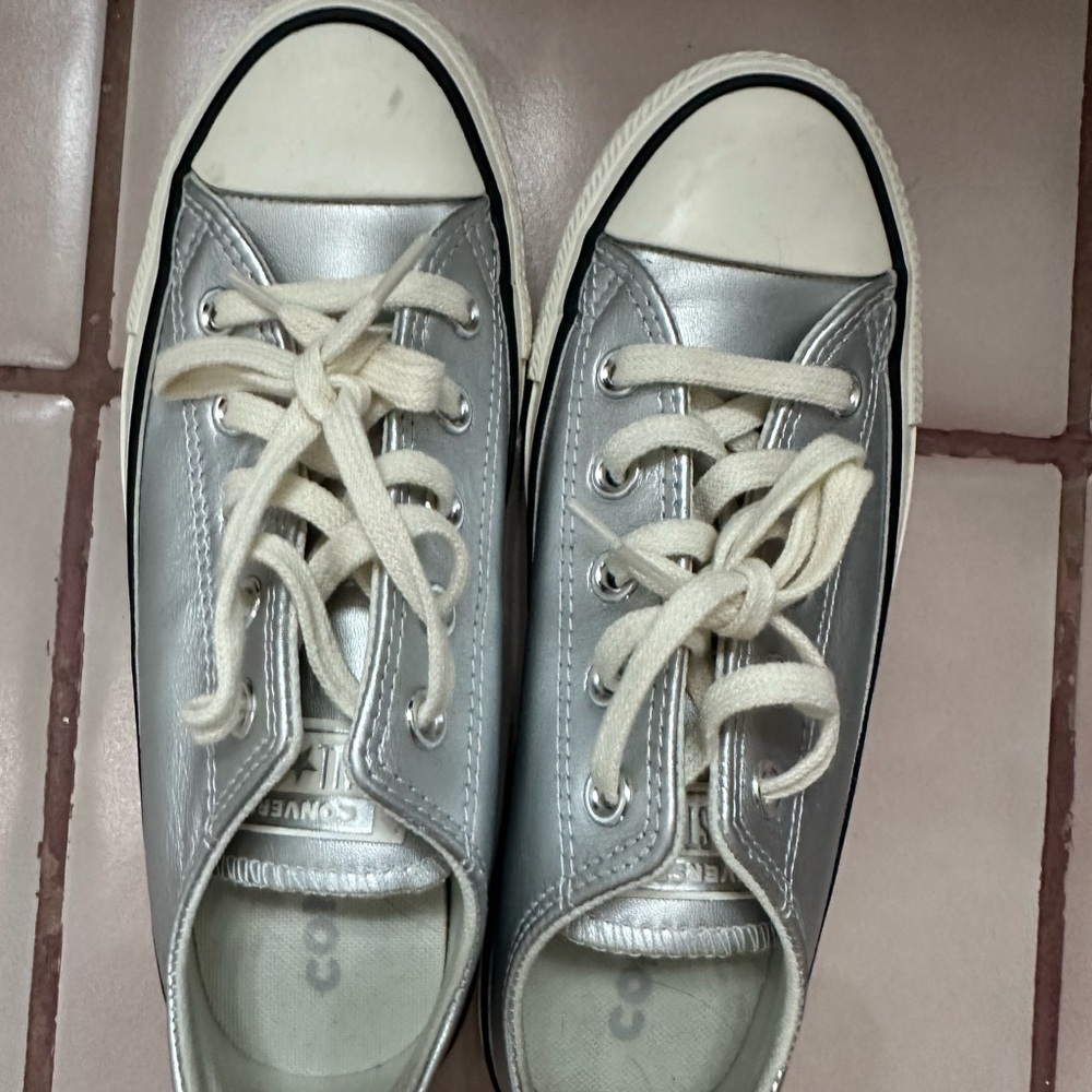 Converse Metallic Silver Women's Sneakers